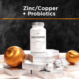 Suplemento de zinc y cobre + probióticos  de zinc de 50 mg