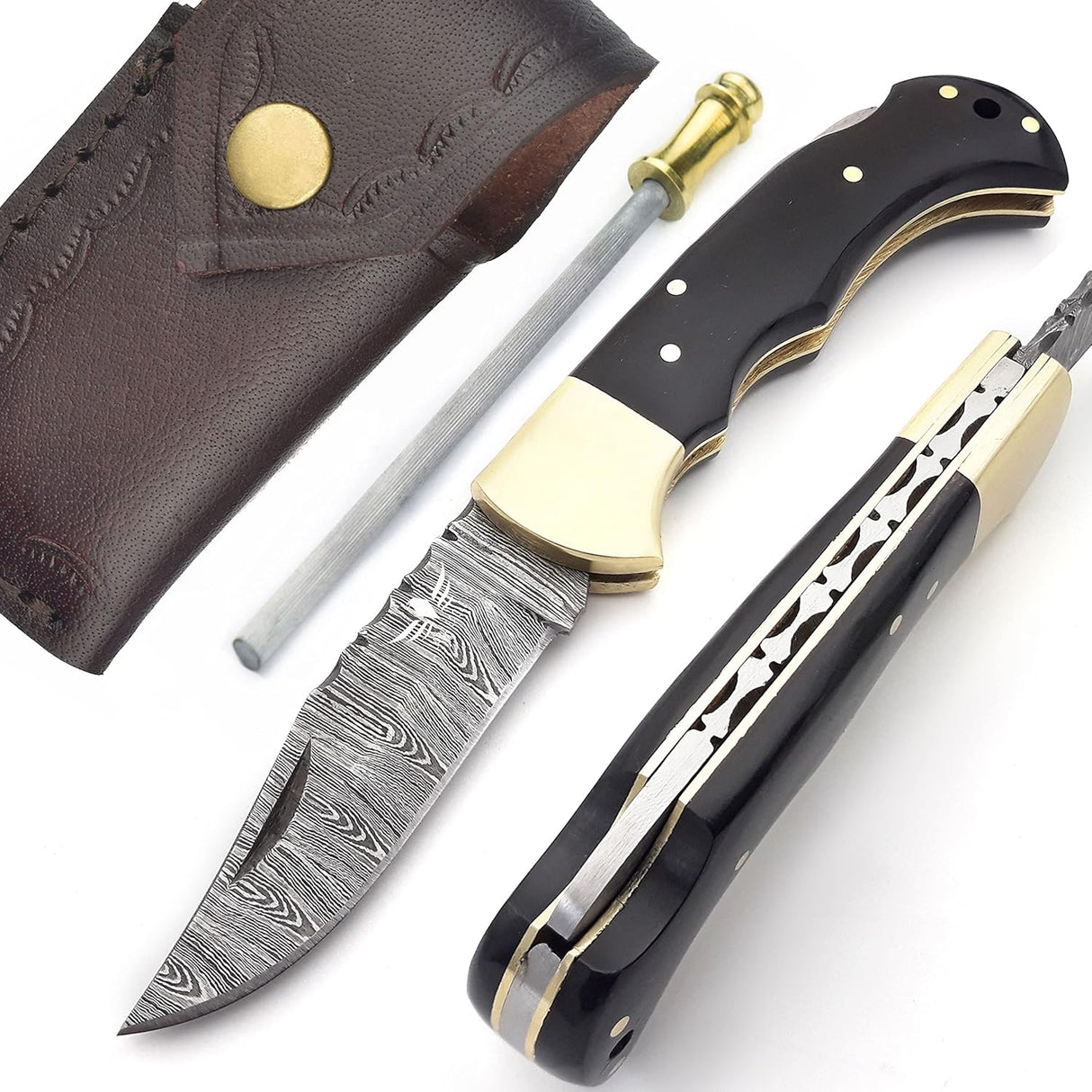 Cuchillo de bolsillo de 133 capas con afilador