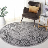 Alfombra Circular Oriental Distressed 6' - Fácil Cuidado ADR109B