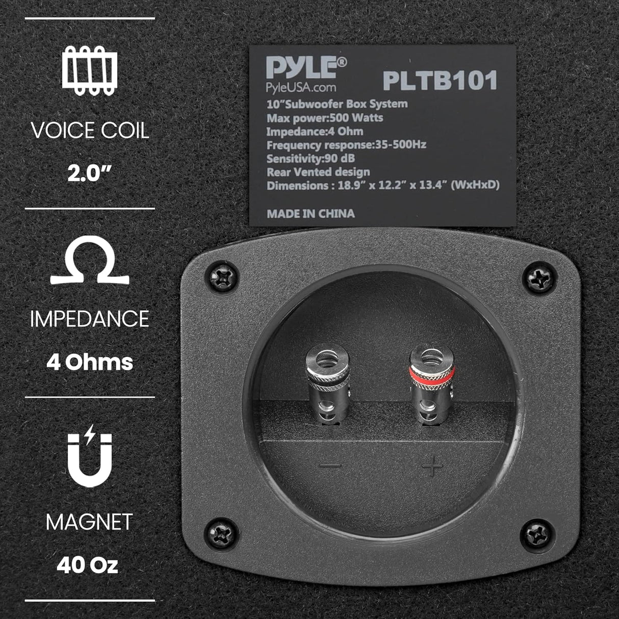 Parlante de tubo subwoofer para auto PYLE PLTB101