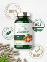 Suplementos Alimenticios de frutas y verduras 250 cápsulas