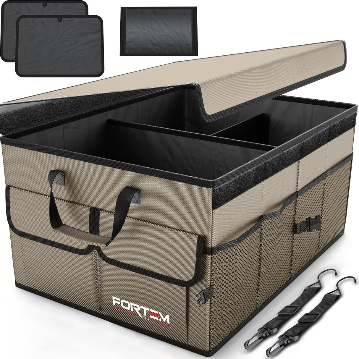 Organizador de Maletero FORTEM, Colapsable 65L, Antideslizante