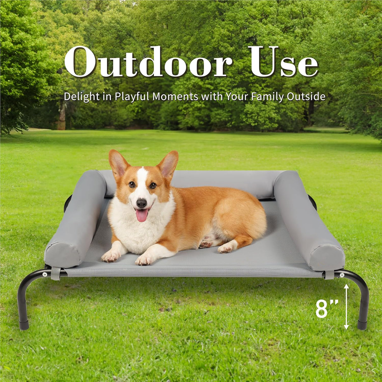 Cama Elevada para Perro, Marca Desconocida, Con Almohadas, Mediana