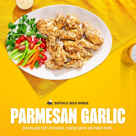 Salsa de Ajo Parmesano Buffalo Wild Wings, 12 fl oz, Sazonador