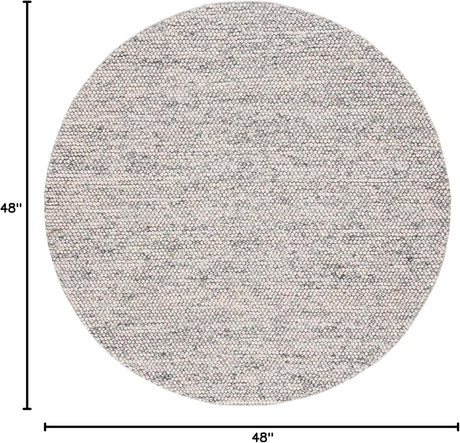 Alfombra Redonda de Lana Texturizada - Ideal para Sala, NAT620G-4R