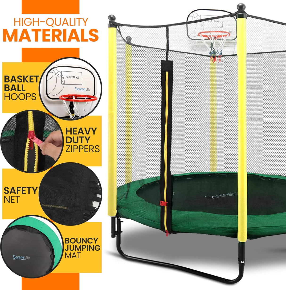 Trampolín para niños SERENELIFE ‎SLTRA5BL