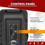 Parlantes portátil Bluetooth de 800 W PYLE-PRO PPHP1243B