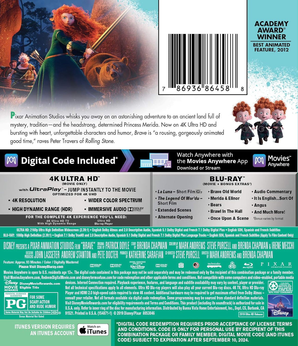 Movie BRAVE [4K UHD] Blu-Ray