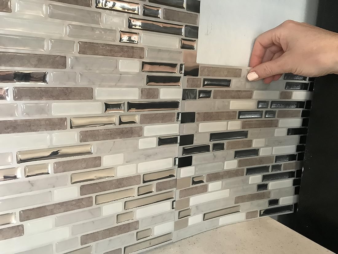 Azulejo de pared antiadherente  pelar y pegar en guijarro