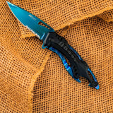 Cuchillo táctico plegable con clip, asistencia por resorte - MT-A705