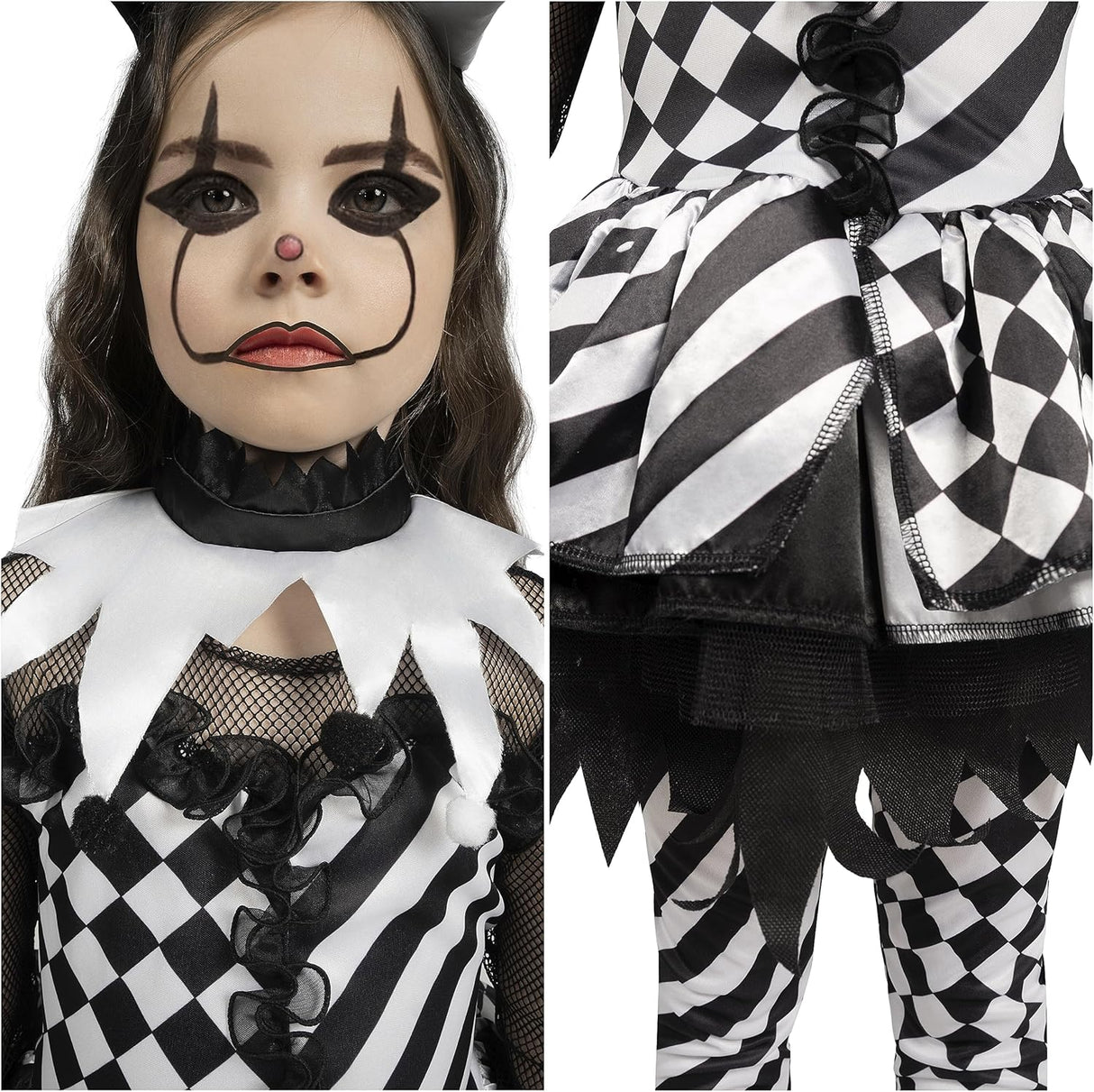 Disfraz de payasa para niñas, Spooktacular Creations, Halloween