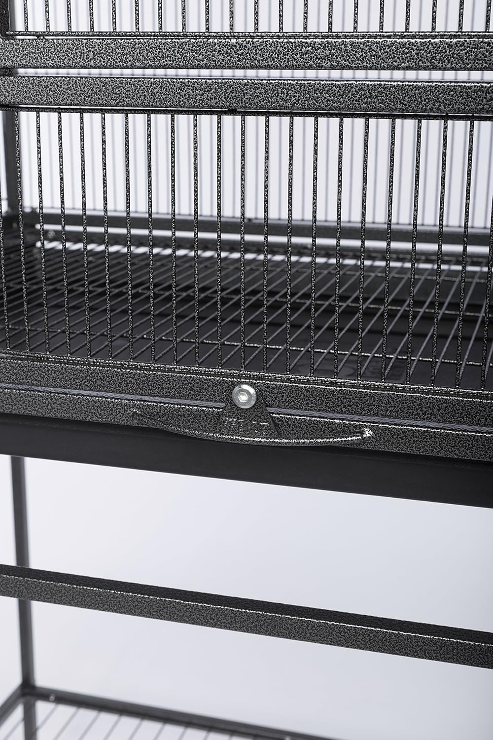 Jaula de hierro forjado con soporte color negro Hammertone