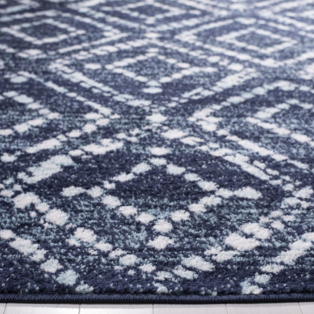 Alfombra Runner Moderna Diseño Diamante, Fácil Cuidado, ADR131N