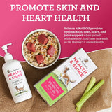 Shine Aceite de pescado de salmón y krill para perros,