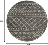 Alfombra Redonda Shag, Diseño Marroquí, 1.6 Pulgadas de Grosor