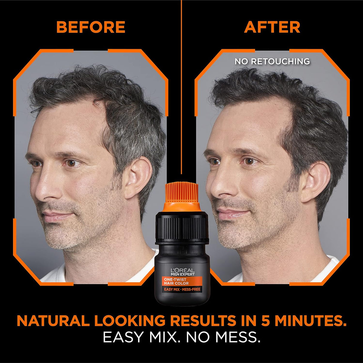 Tinte permanente para hombre, marrón medio claro,L'Oreal.