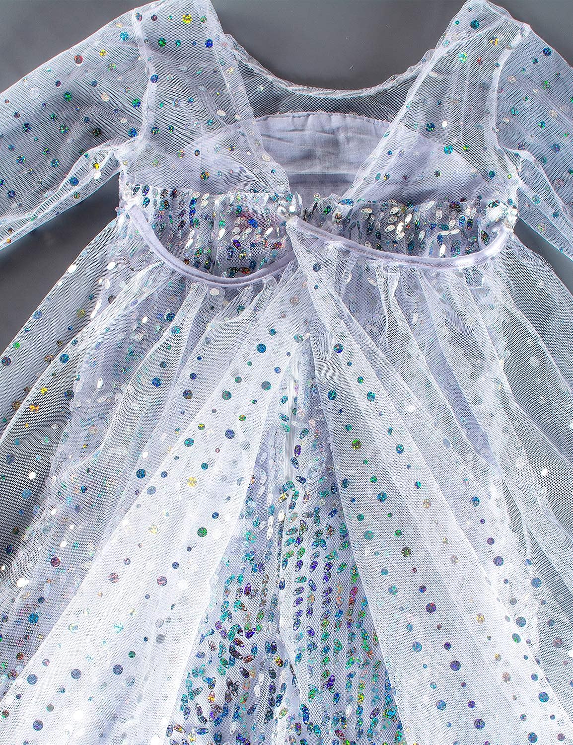 Disfraz de princesa con capa larga brillante para niñas 2-3t