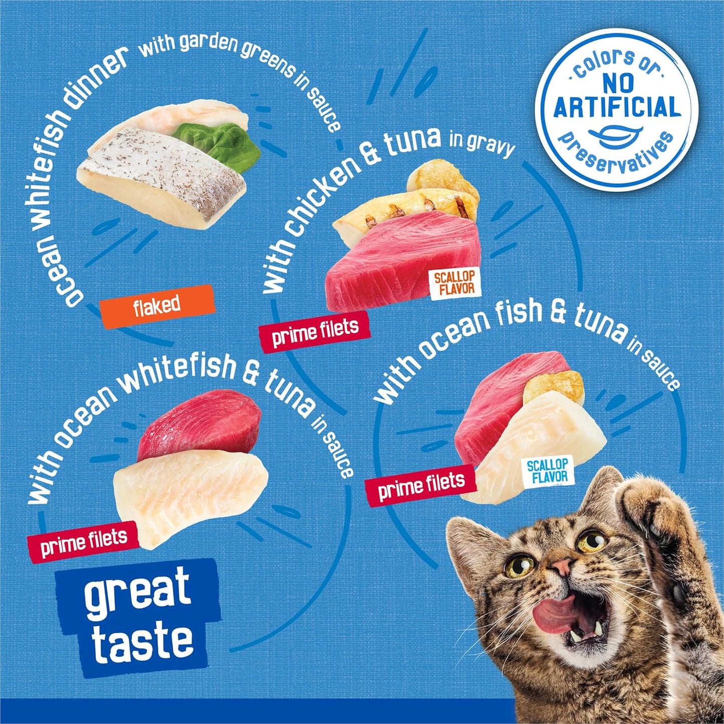 Alimento Húmedo para Gatos Purina Friskies Variedad 40 Latas