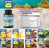 Cadane Cápsulas de Musgo de Irlanda con Vitaminas y Hierbas, 2Pack