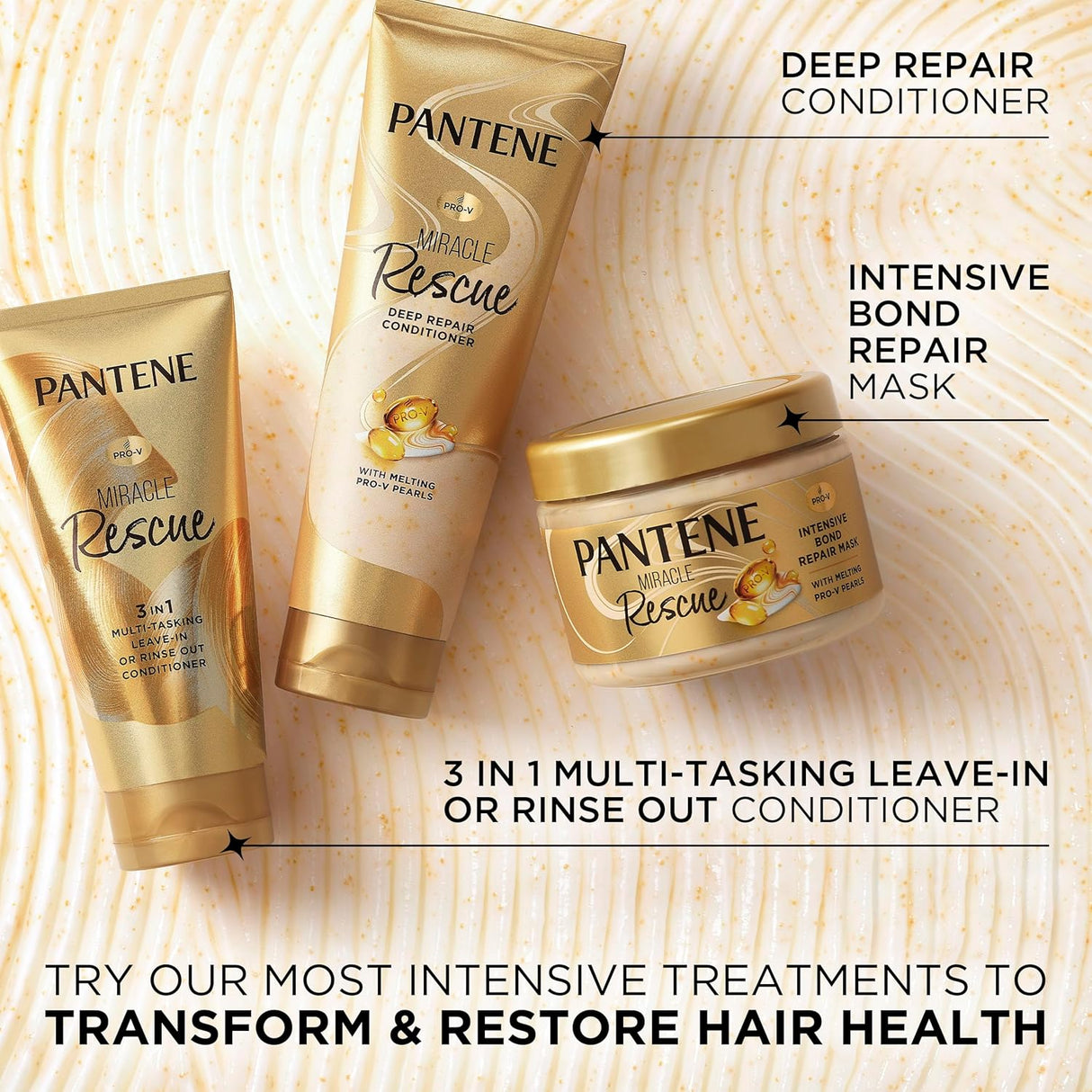 Pantene Miracle Rescue - para todo tipo de cabello 6.0 onzas