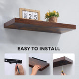 Estantes Flotantes de Madera - 2 Pack 9 - 24 W x 9 D x 1.6 H