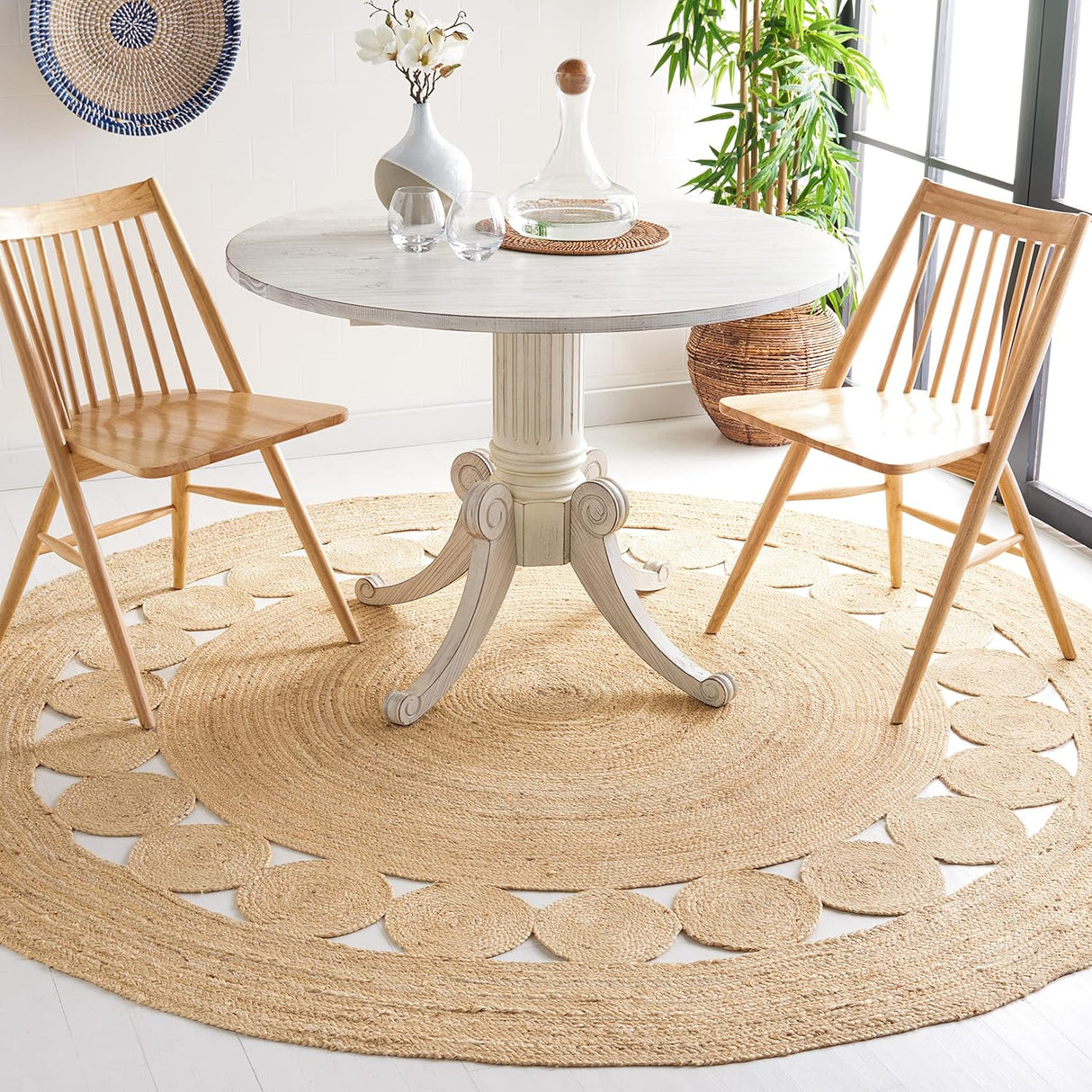Alfombra Redonda 6'6, SAFAVIEH, Jute, Ideal para Áreas con Tráfico NF364B
