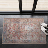 Alfombra Adiva Lavable 2x3ft Antideslizante Vintage