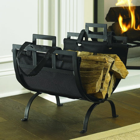 Soporte de registro de hogar agradable con bolsa de lona