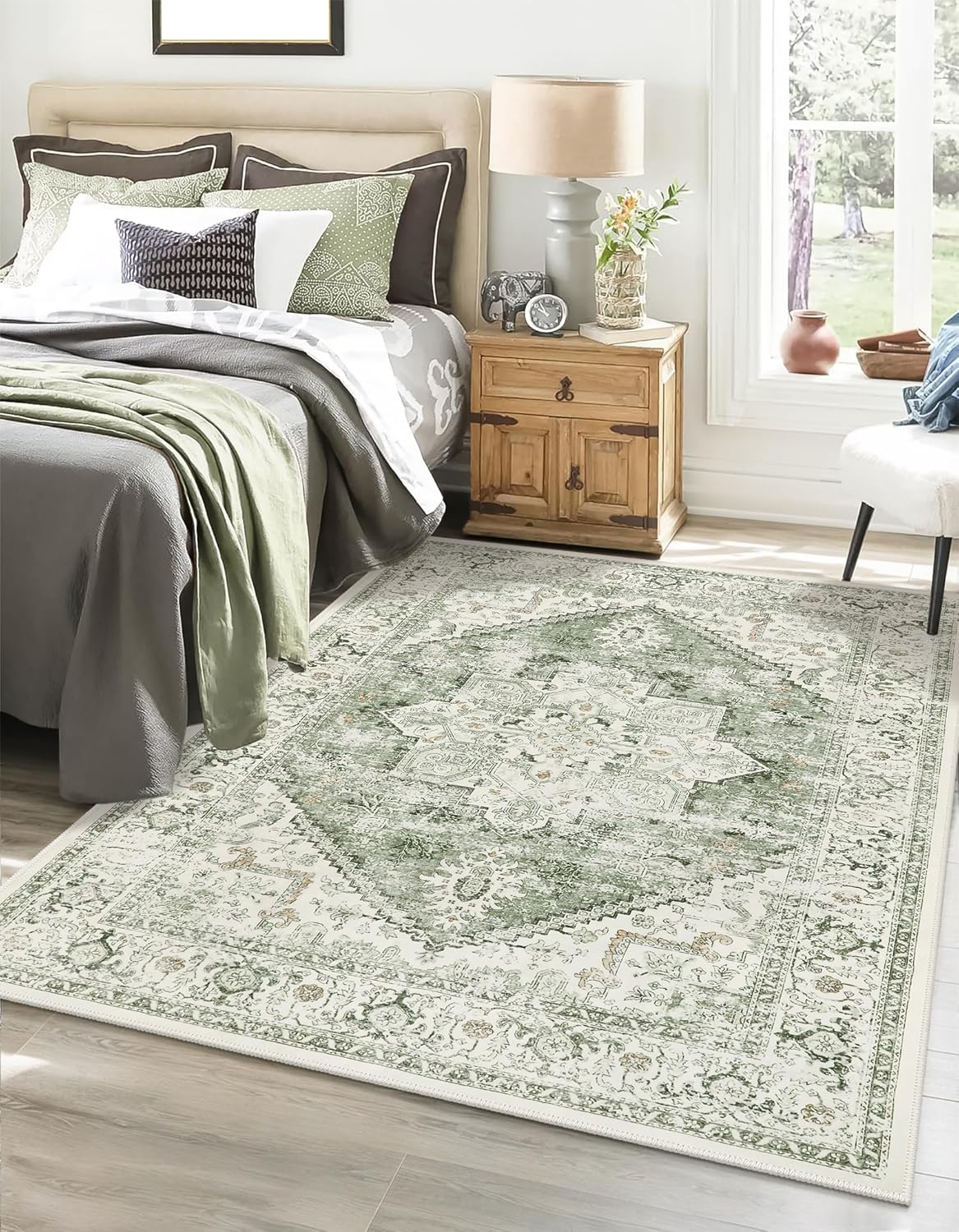 Alfombra Lavable 4x6 Vintage Tribal LIVEBOX Antideslizante