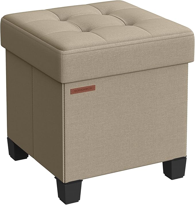 Otómano de almacenamiento pequeño con patas, modelo ULSF014K01