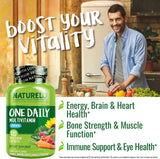 Multivitaminas para hombres NATURELO, 120 cápsulas vegetarianas