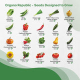 Pack de 40 Semillas de Verduras - No GMO, Heirloom, Variedad