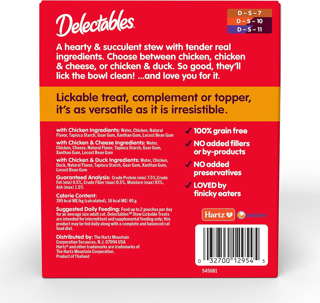 Guiso Lickable Delectables, sin mariscos, Pack 12, 1.4 oz