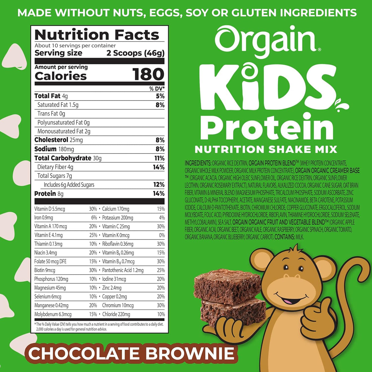 Batido en Polvo Orgain Kids, 8g Proteína, 23 Vitaminas, 1lb