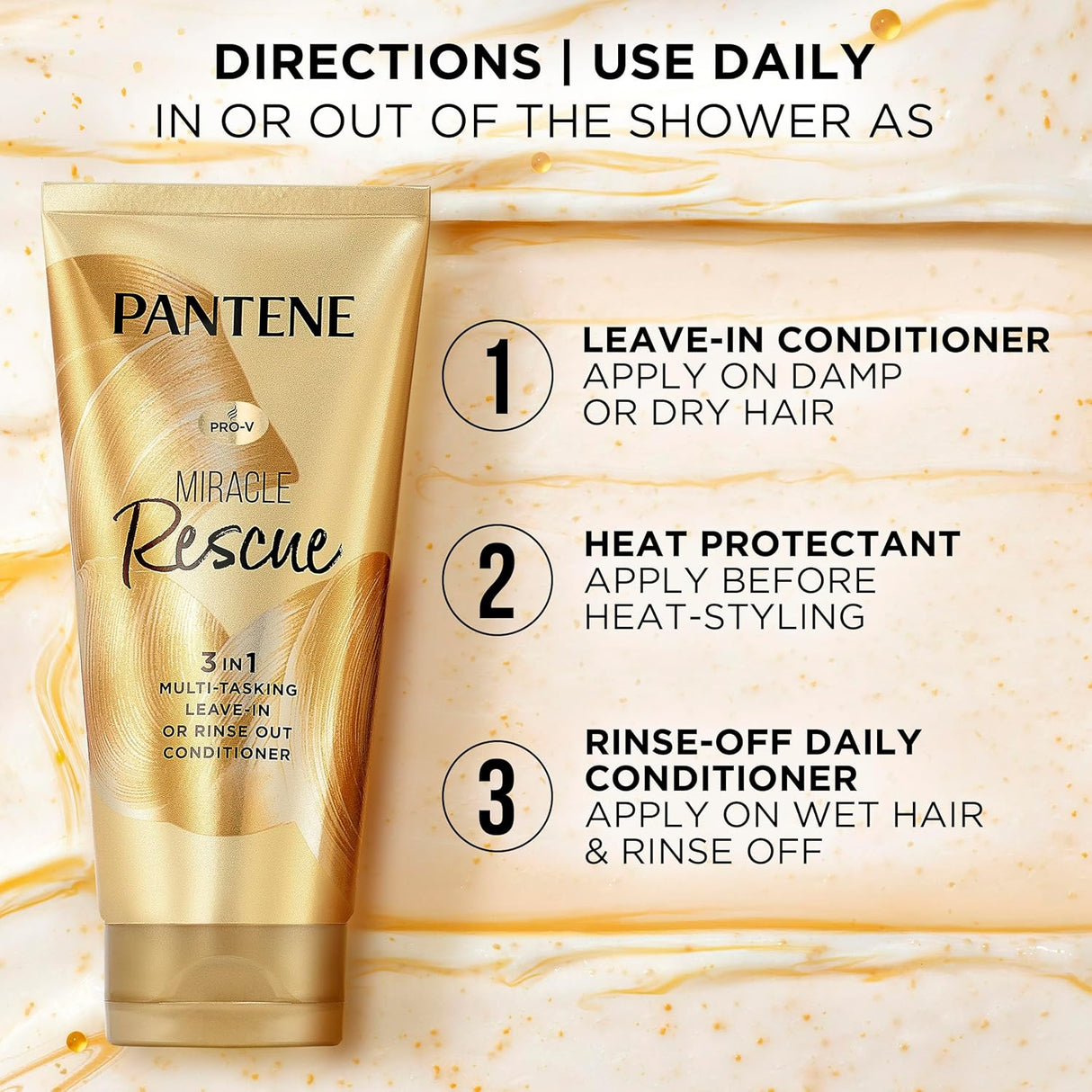 Pantene Miracle Rescue - para todo tipo de cabello 6.0 onzas