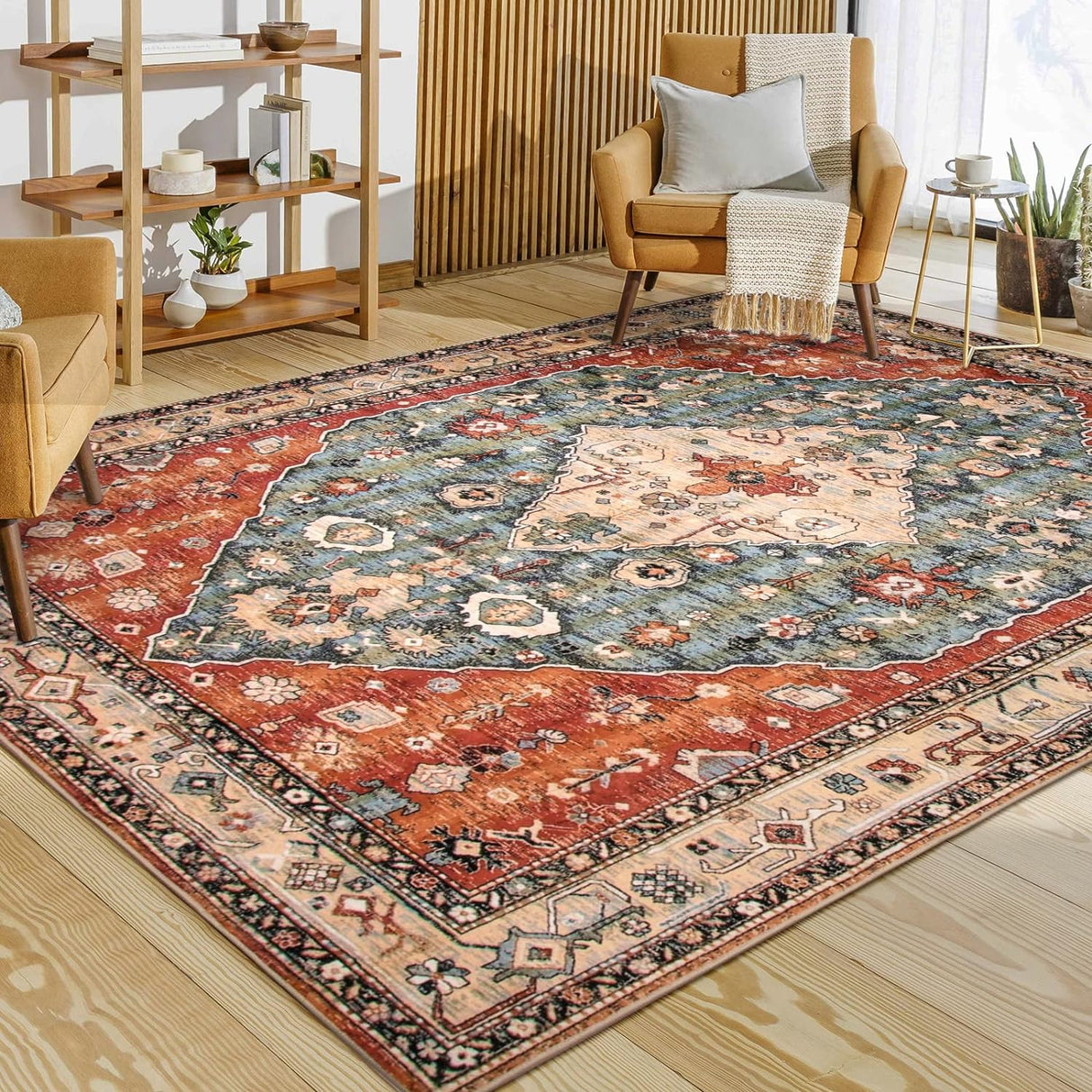Alfombra tribal bohemia de 8 x 10 para sala 123456 Lahome