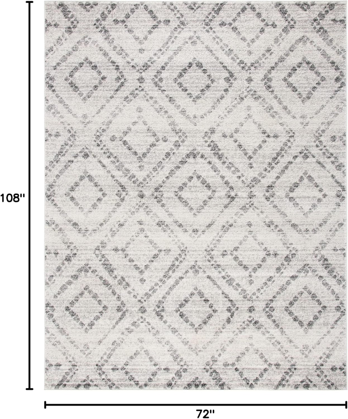 Alfombra de área moderna, diseño en diamante, ADR131C