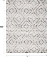 Alfombra de área moderna, diseño en diamante, ADR131C