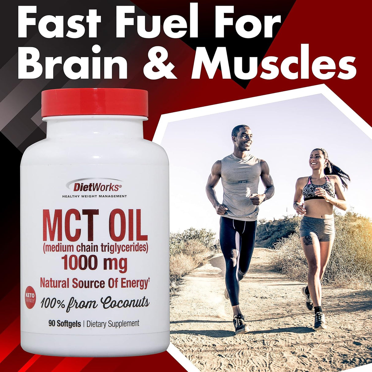 Suplemento Cápsulas de aceite Mct para quemar grasa  90 unid
