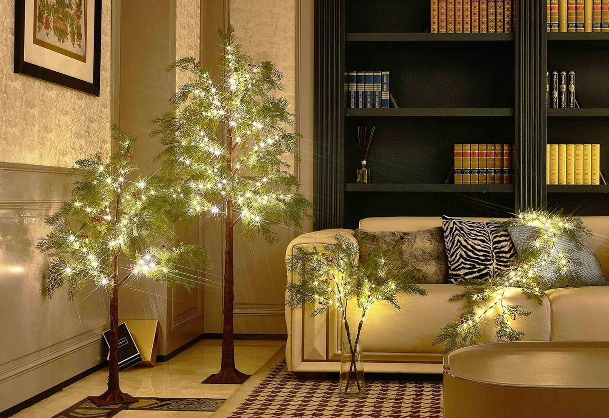 Árbol LED Birchlitland 6FT 195L Luz de Hadas Decoración Navidad
