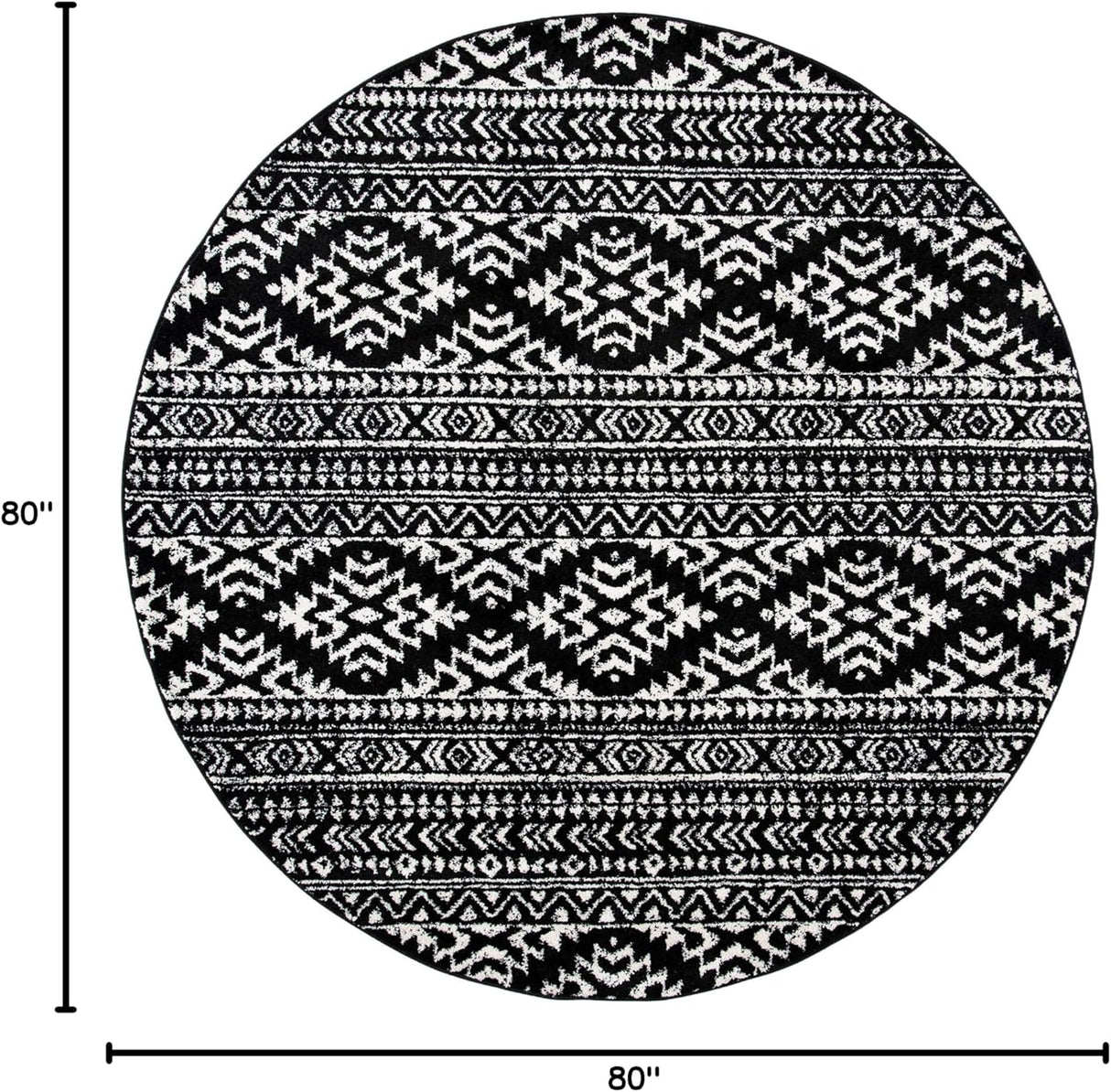 Alfombra redonda tribal boho 6'7 modelo TUL272Z