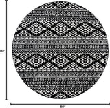 Alfombra redonda tribal boho 6'7 modelo TUL272Z