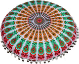 Cojín redondo grande para el suelo, funda otomana, almohada para meditación, cojín de suelo para adultos, puf otomano, fundas de tiro otomano, muebles de sala de manualidades, funda de 22 pulgadas