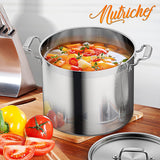 Olla de acero inoxidable de 16 cuartos NUTRICHEF NCSPT16Q