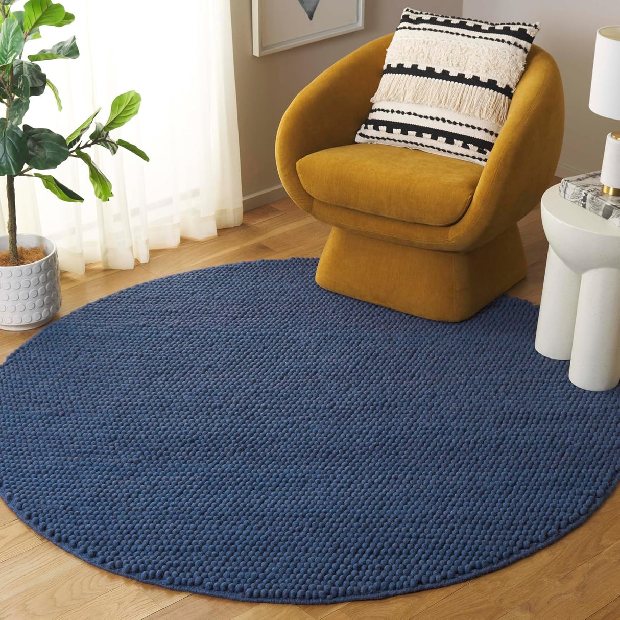 Alfombra Redonda de Diseño Occidental, Ideal para Áreas de Tráfico (NAT620M-6R)