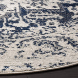 Alfombra Redonda, Diseño Medallón Nevado, Ideal para Tráfico (MAD603D)