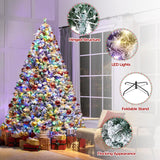 Árbol de Navidad Artificial Yaheetech 9ft con luces LED multicolor