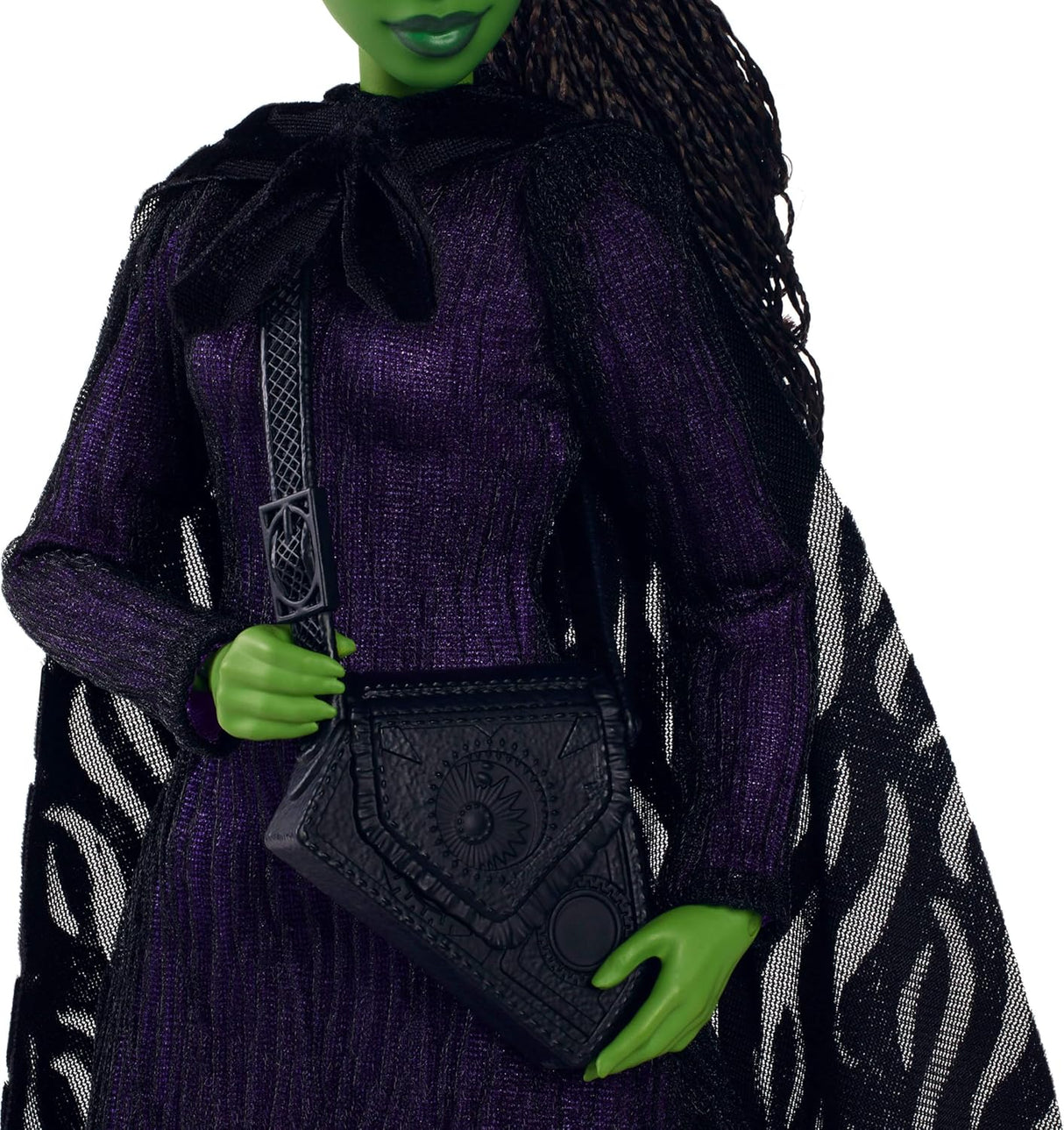 Muñeca Mattel Elphaba Universal Wicked con accesorios y posabilidad