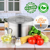 Olla de acero inoxidable de 5 cuartos NUTRICHEF NCSPT5Q