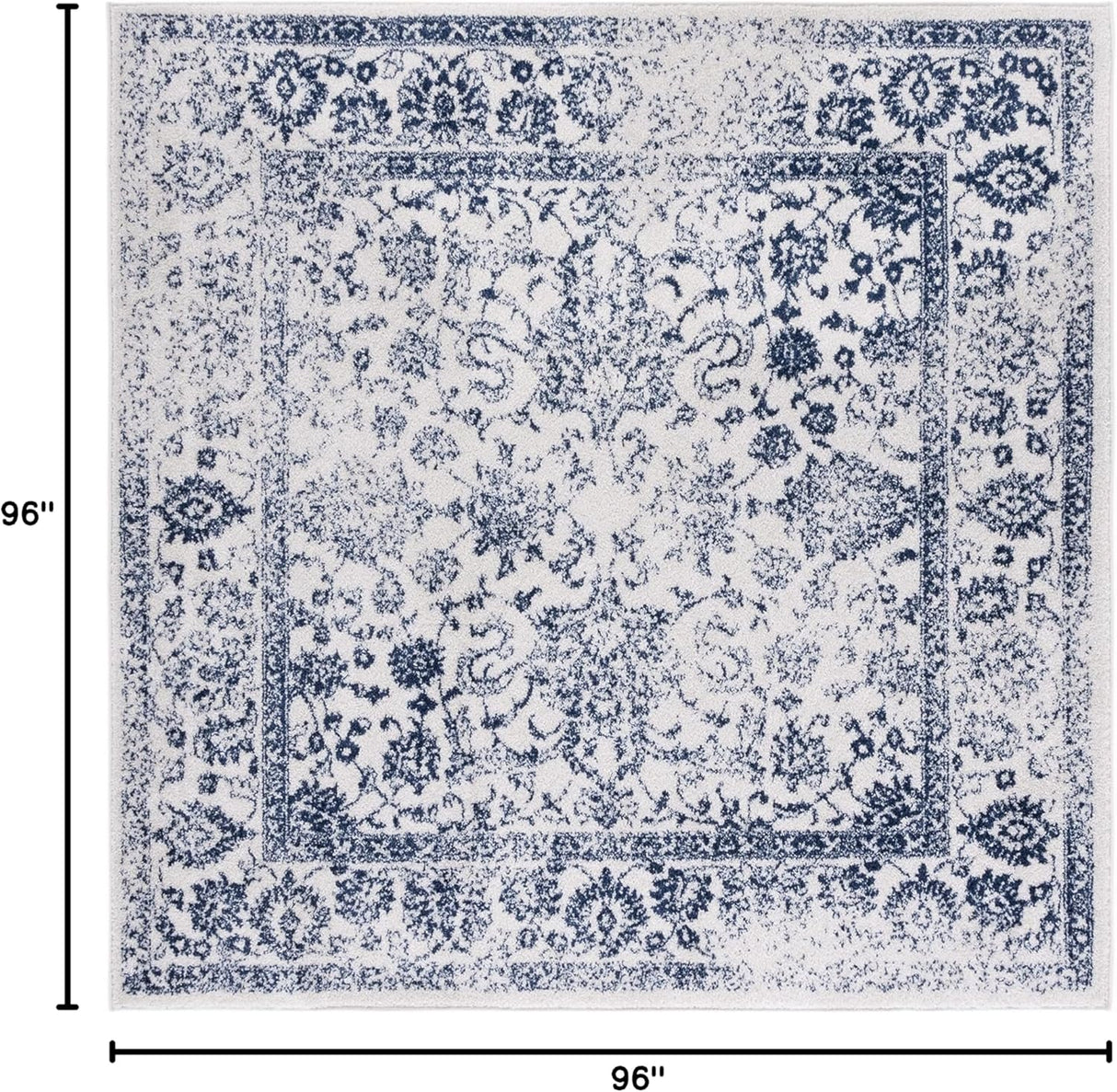 Alfombra Oriental Distressed, Antideslizante y de Fácil Cuidado